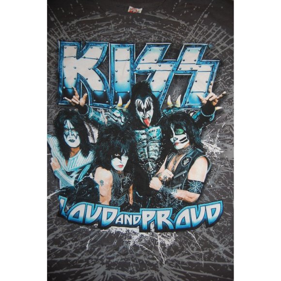Kiss 2012 The Tour Loud and Proud Concert T-Shirt Men's 2XL Shattered Mirror - Picture 2 of 6